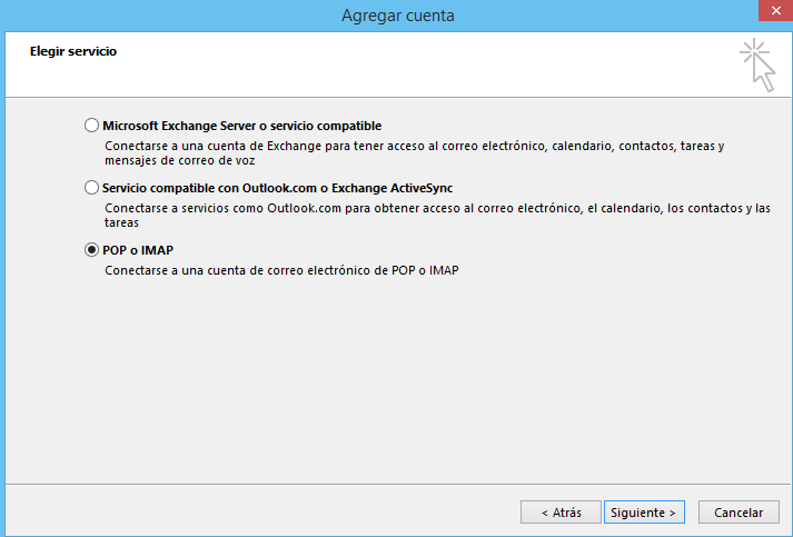 Configuración Outlook 2013